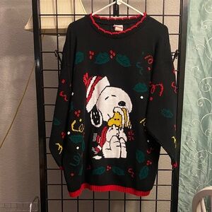 Black and Red Snoopy Christmas Sweater